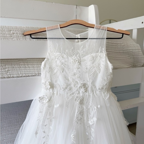 Anthropologie Ivory Lace Kids Dress - Picture 4 of 7